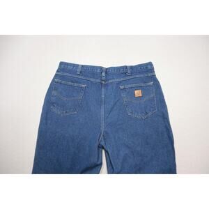 Carhartt 381-83 Blue Flat Relaxed Fit Rugged Denim Jeans Mens Size 40 x 30